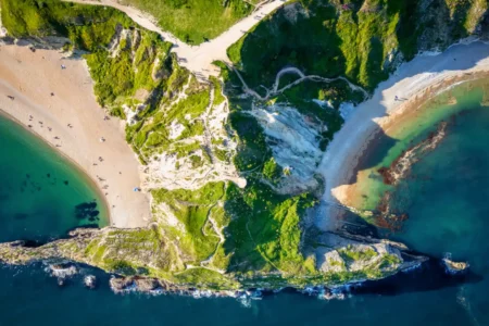 Durdle Door Beach and Man O'War Beach