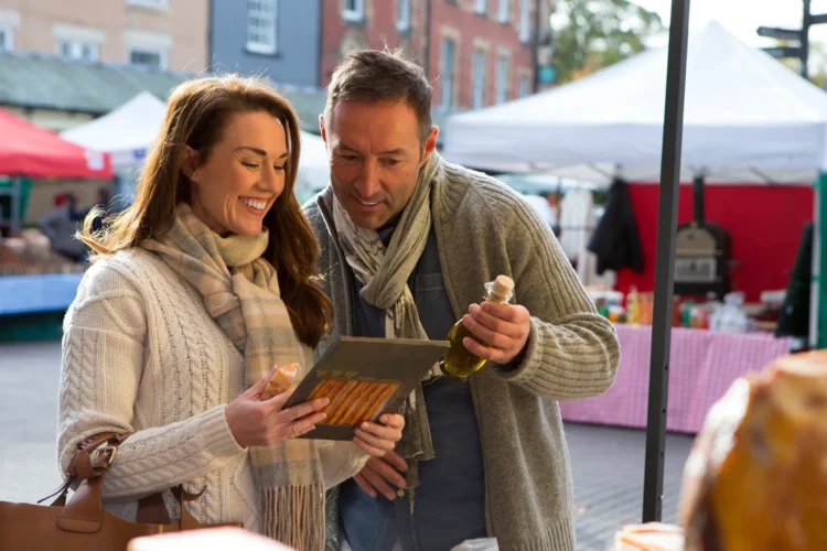 Couple at a Farmers Market